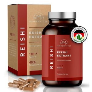 REISHI ekstrakt 600 mg 180 kapslit 6 kuu jagu