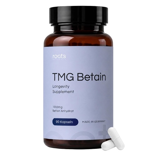 Betaiin TMG 500 mg 90 kapslit – trimetüülglütsiini sisaldav toidulisand homotsüsteiini ainevahetuse toetamiseks