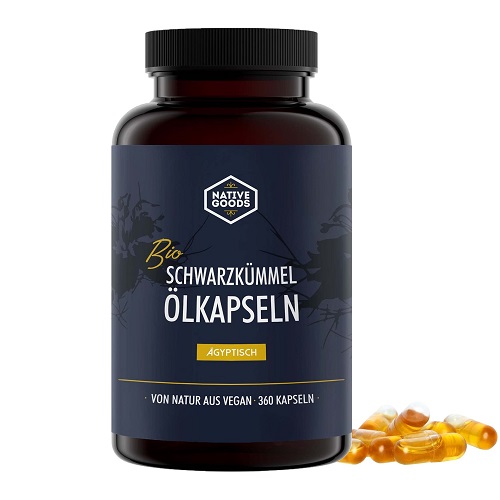 Mustköömne õli 500 mg 360 kapslit – Nigella sativa seemneõli sisaldav taimne toidulisand igapäevaseks kasutamiseks
