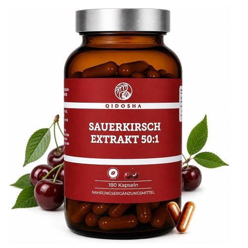 Montmorense kirsi ekstrakt 500 mg 180 kapslit – hapukirsi ekstrakti sisaldav taimne toidulisand igapäevaseks kasutamiseks